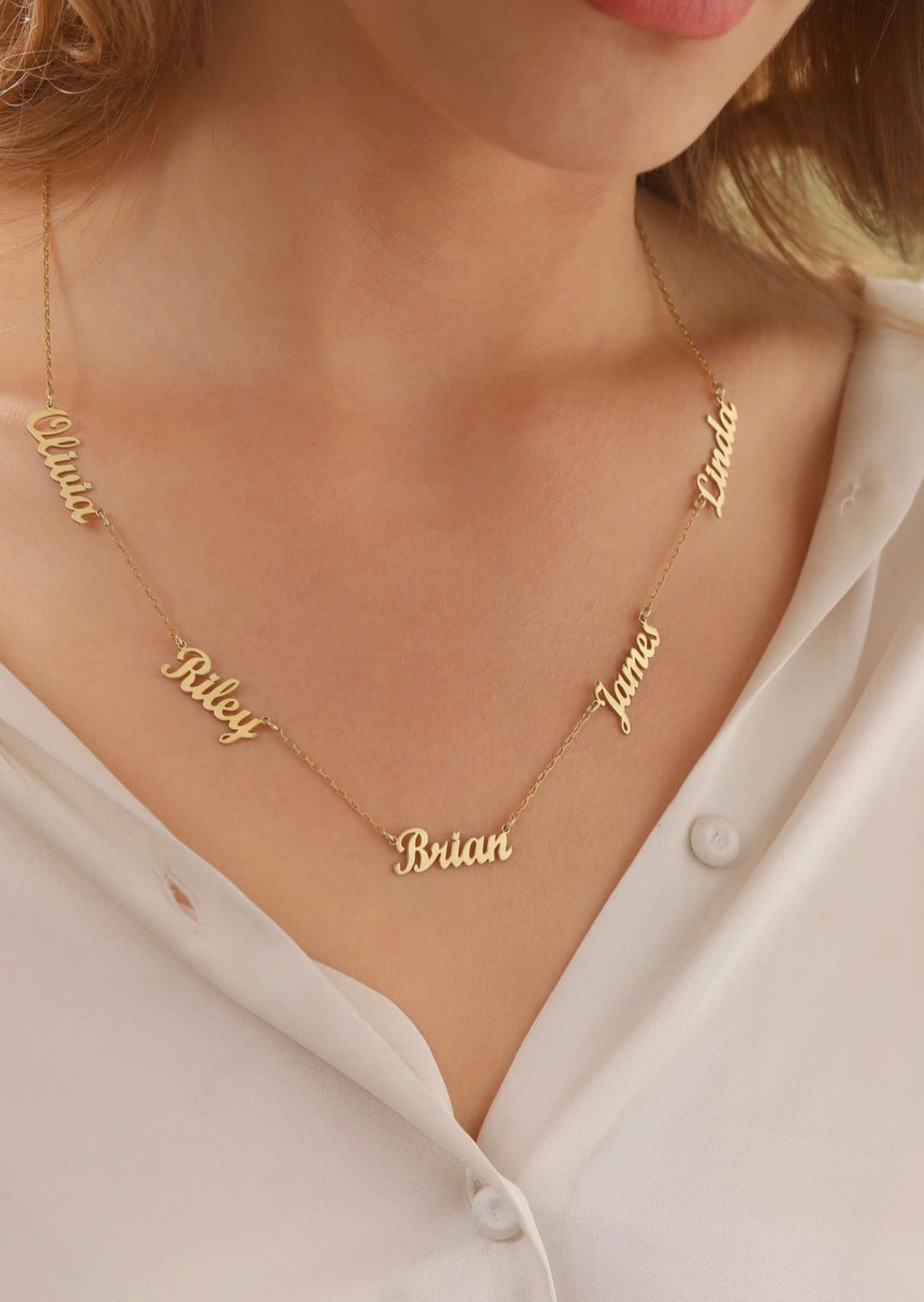 Multiple Custom Name Necklace