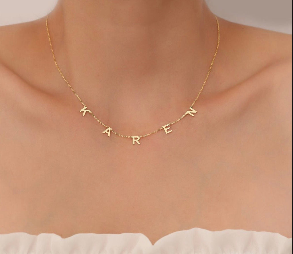 Letter Style Name Necklace