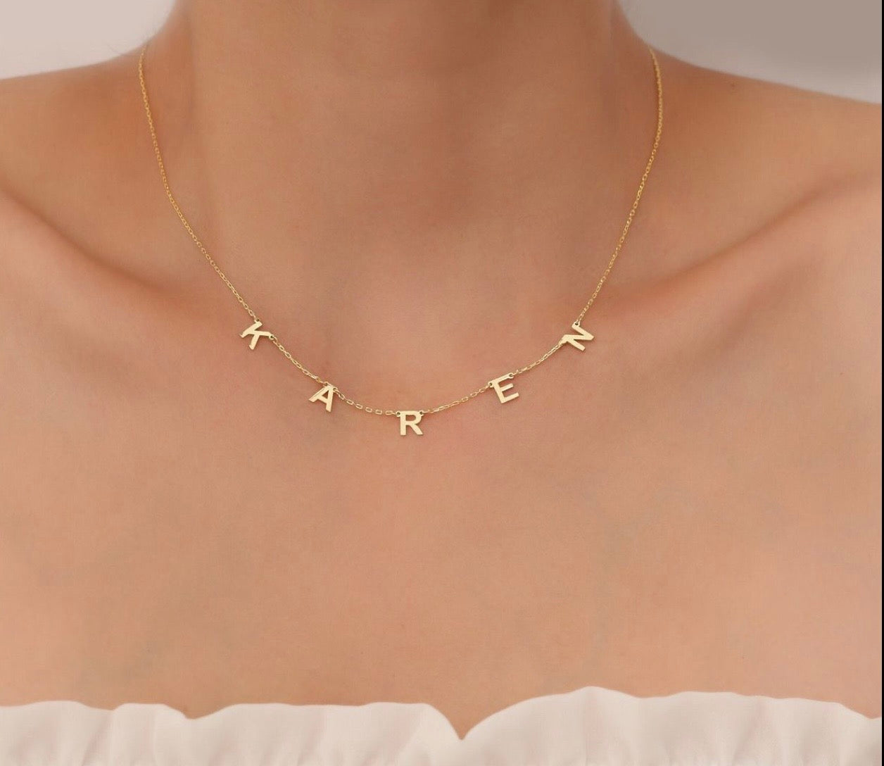 Letter Style Name Necklace